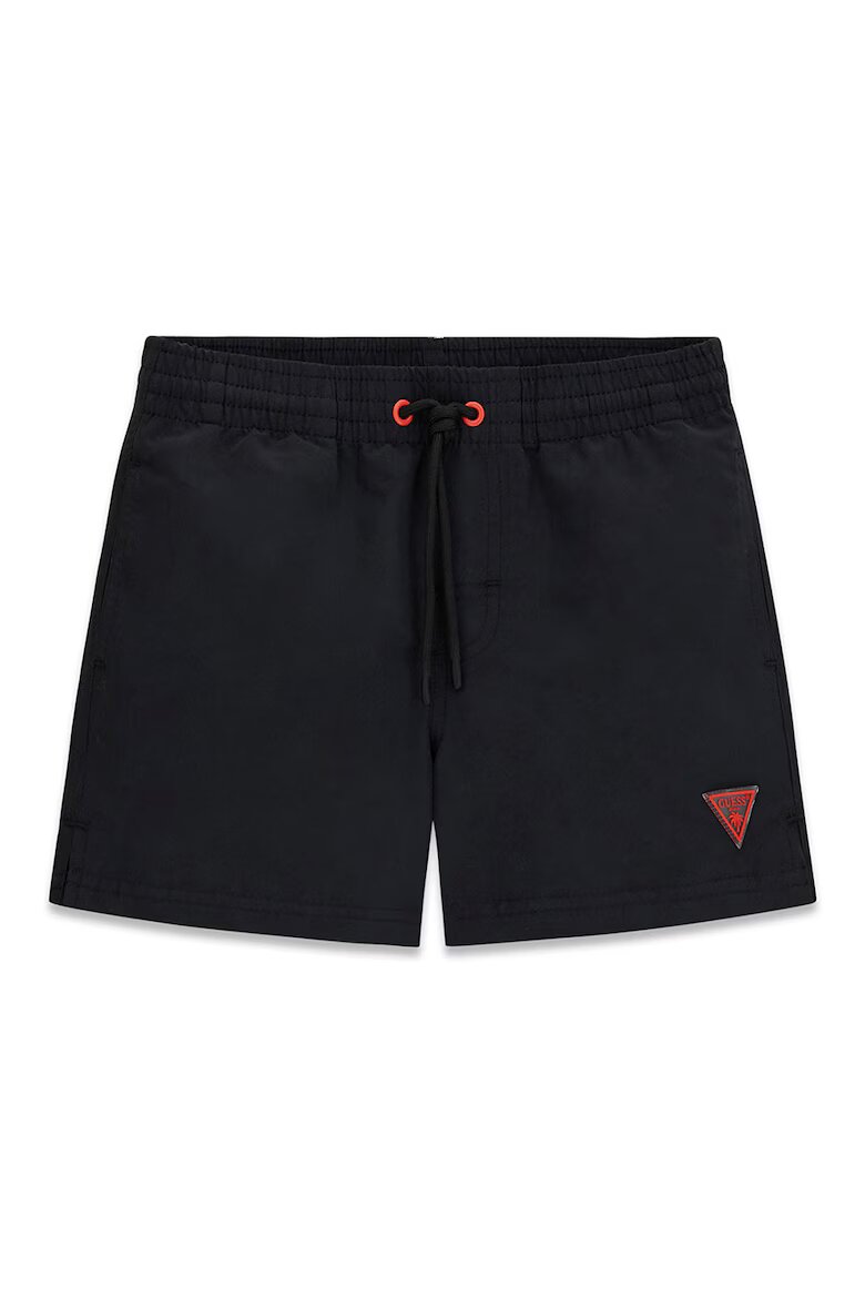 GUESS KIDS Плувни шорти с връзка и лого Черен