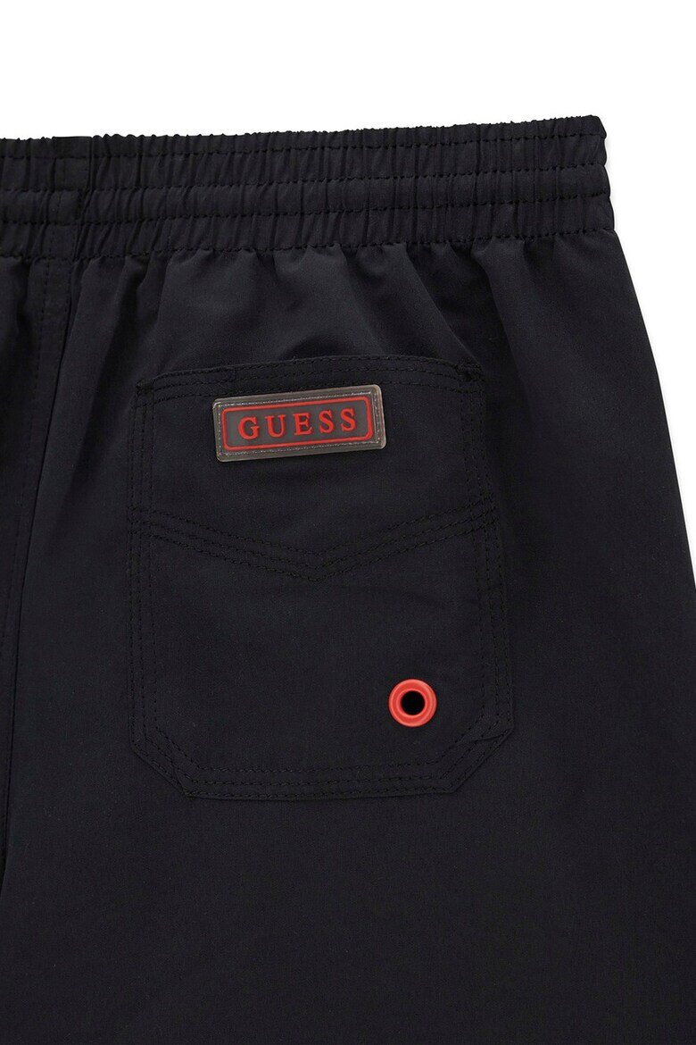 GUESS KIDS Плувни шорти с връзка и лого Черен
