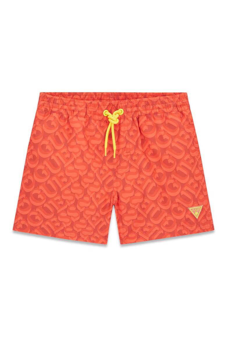 GUESS KIDS Плувни шорти с връзка и лого Корал