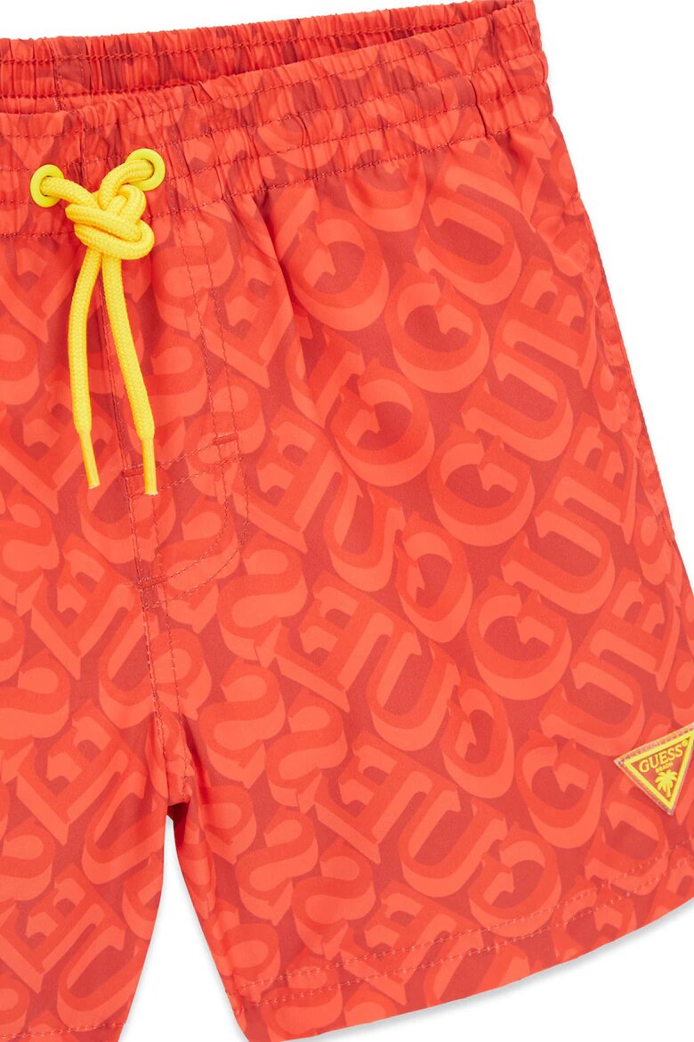 GUESS KIDS Плувни шорти с връзка и лого Корал