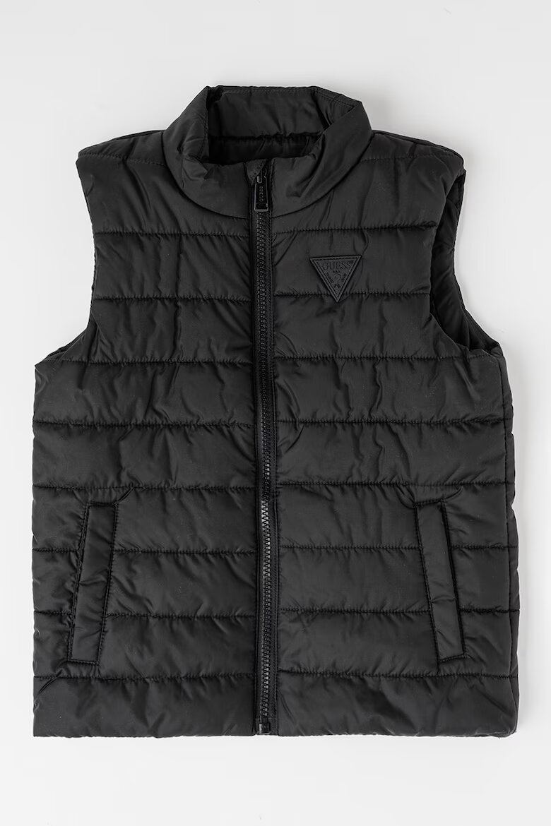 GUESS KIDS Подплатен елек с цип Черен