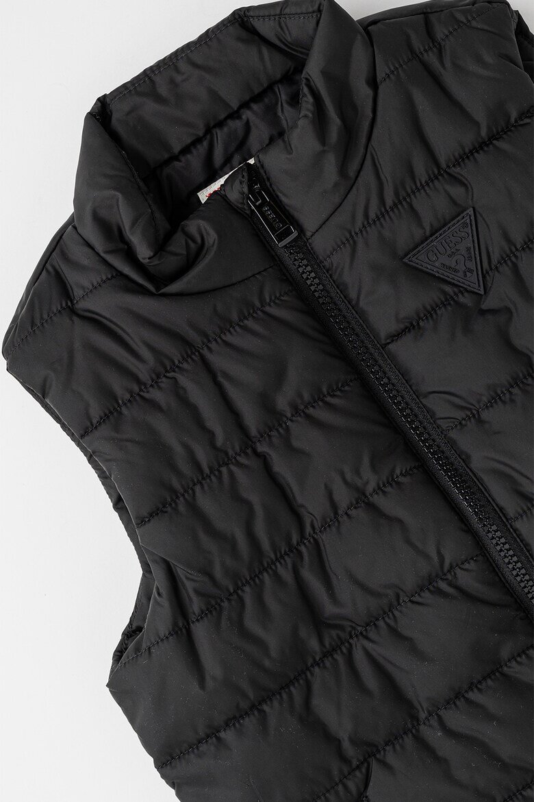 GUESS KIDS Подплатен елек с цип Черен