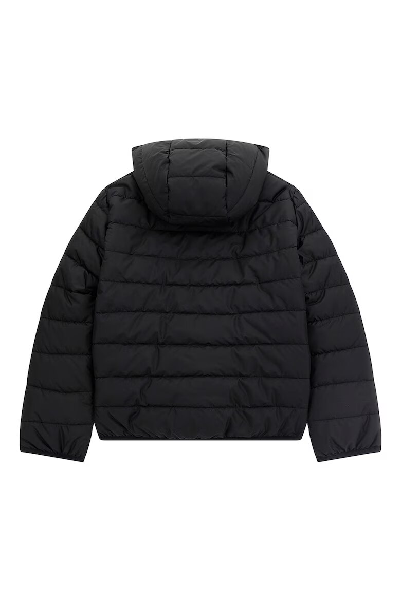 GUESS KIDS Подплатено зимно яке с качулка Черен
