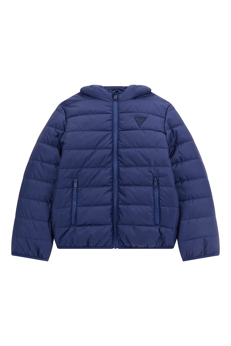 GUESS KIDS Подплатено зимно яке с качулка Тъмносин