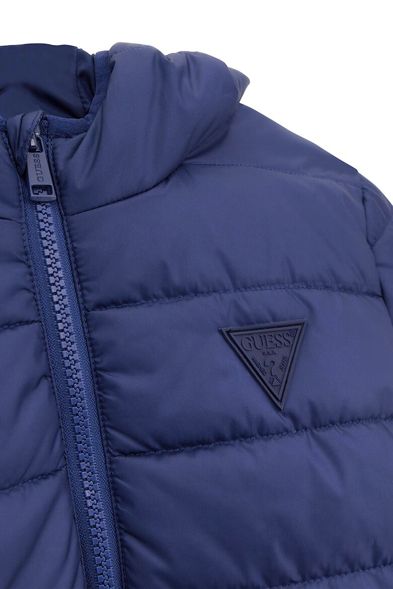 GUESS KIDS Подплатено зимно яке с качулка Тъмносин
