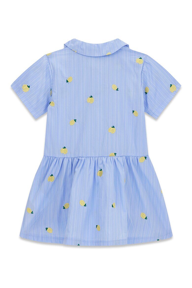 GUESS KIDS Разкроена рокля с бродерии Пастелносин