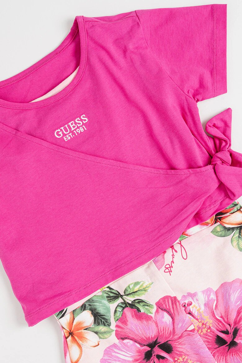 GUESS KIDS Разкроена рокля с дизайн 2 в 1 Светлорозов