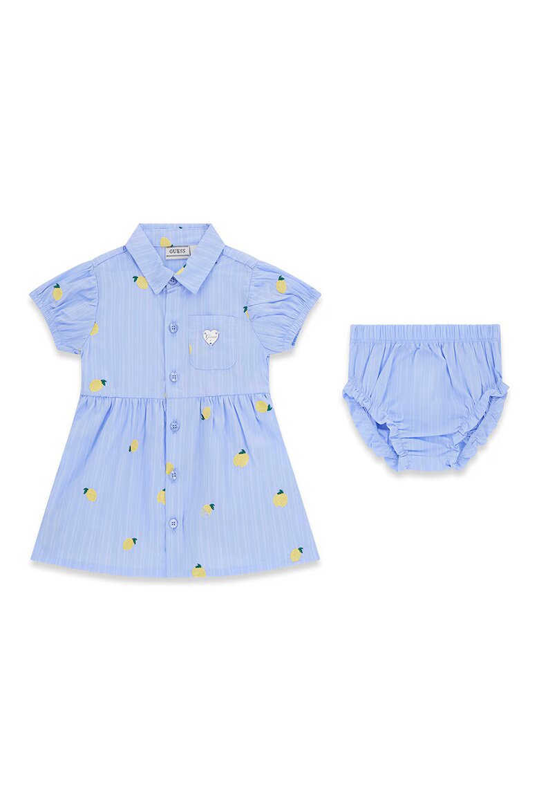 GUESS KIDS Разкроена рокля с гащички Пастелносин
