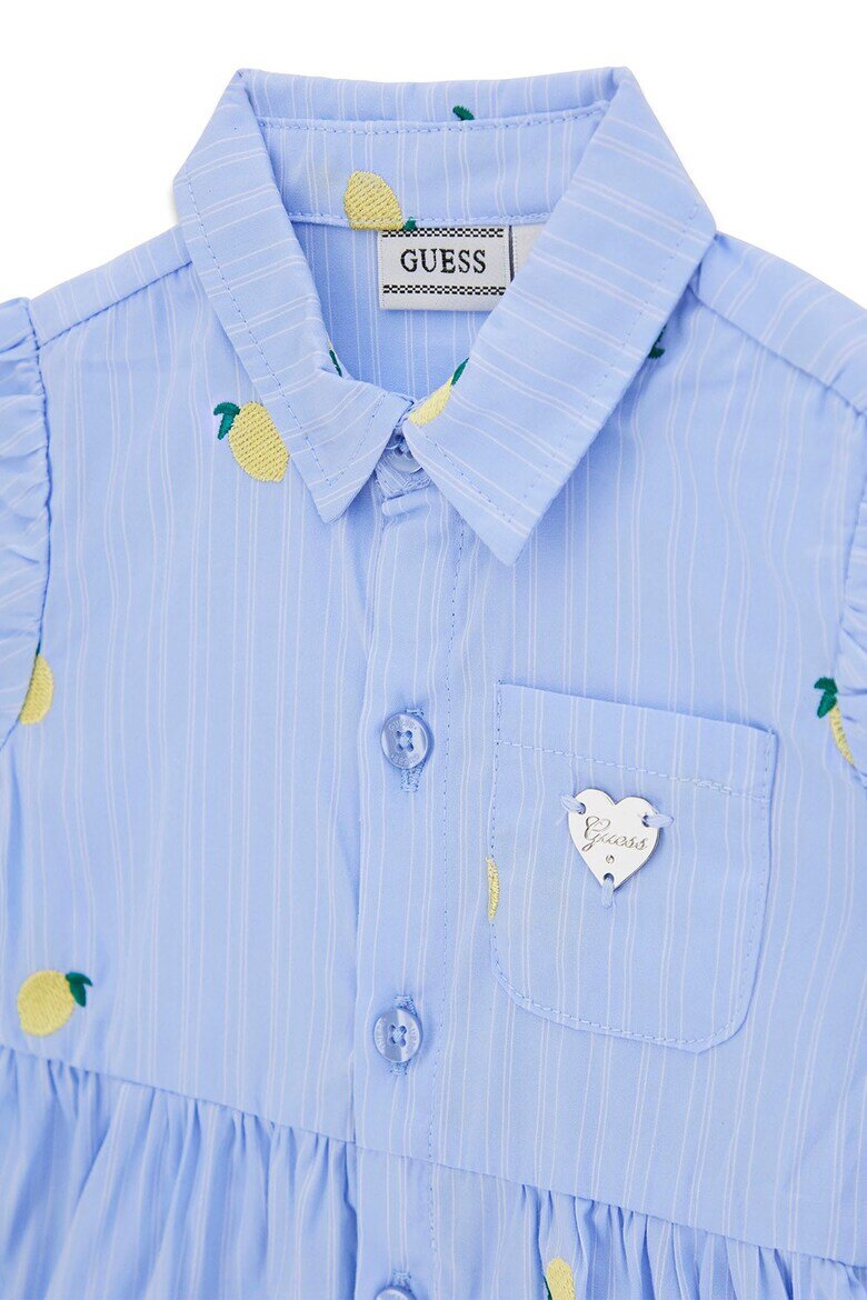 GUESS KIDS Разкроена рокля с гащички Пастелносин