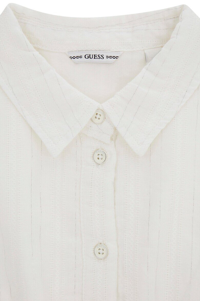 GUESS KIDS Разкроена рокля с къси ръкави Мръснобял