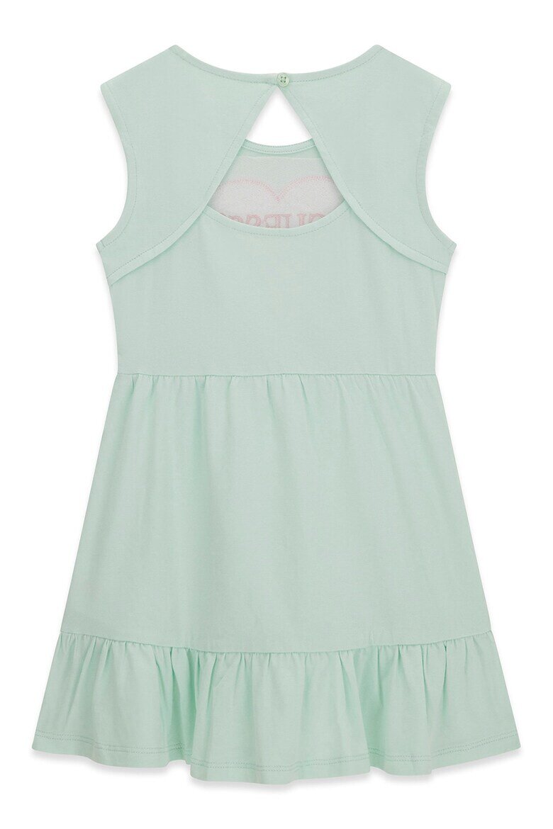 GUESS KIDS Разкроена рокля с лого Бледозелен