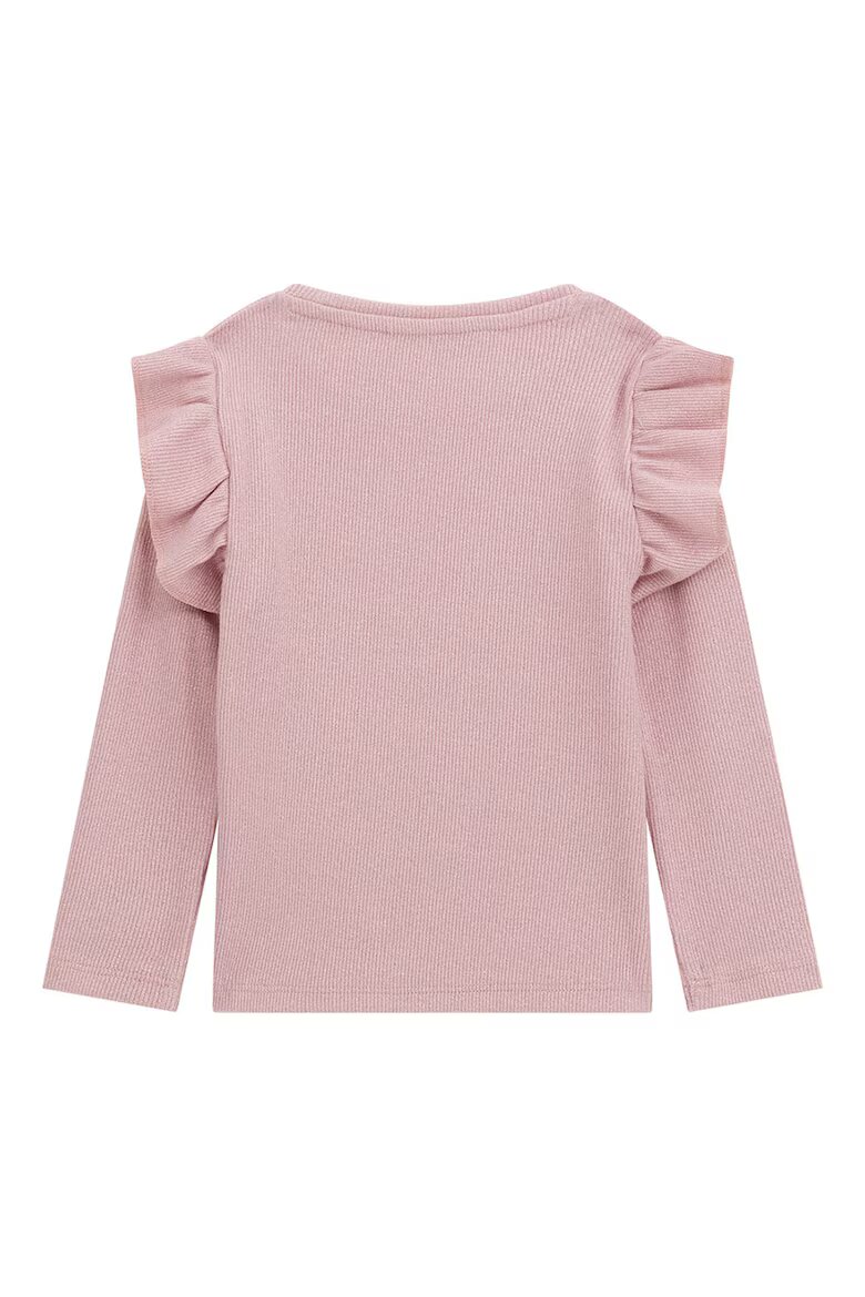 GUESS KIDS Рипсена блуза с набирания Прашно розово