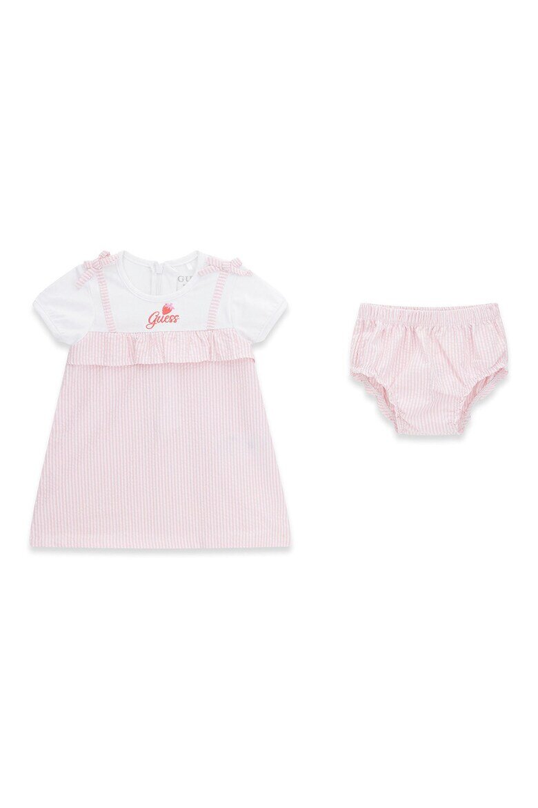 GUESS KIDS Рокля с гащички Бял/Розово