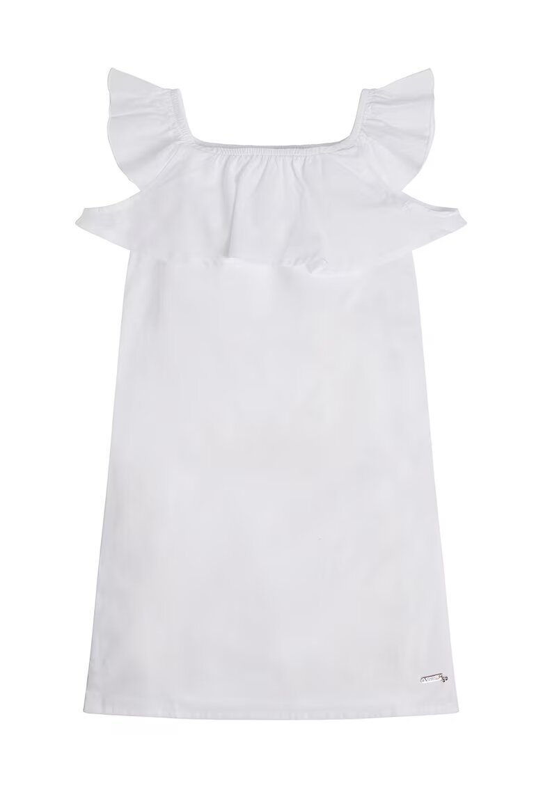 GUESS KIDS Рокля с квадратно деколте и набирания