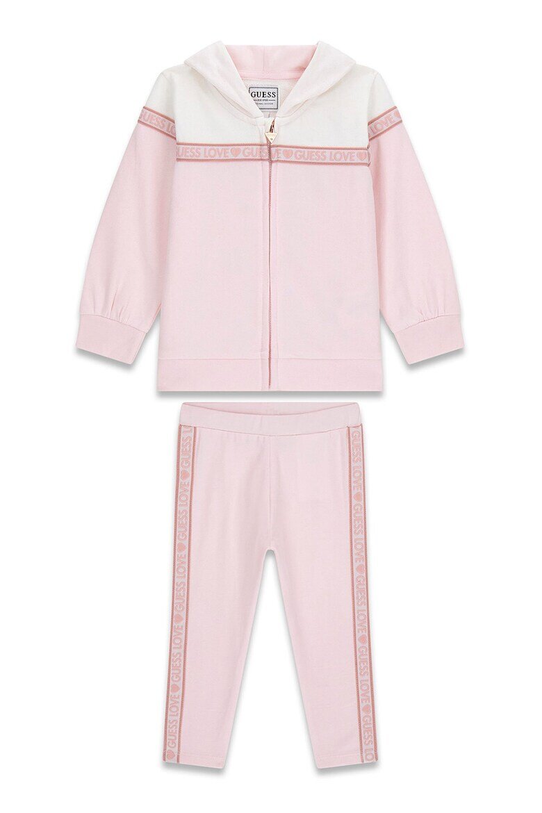 GUESS KIDS Спортен екип с лого Бледо розово