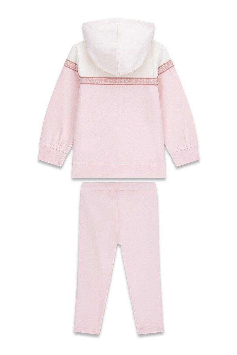 GUESS KIDS Спортен екип с лого Бледо розово