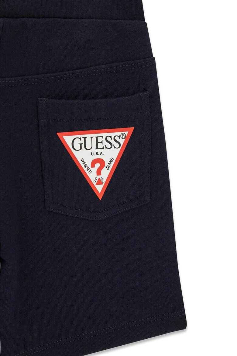 GUESS KIDS Тениска и бермуди Черен/Бледо синьо