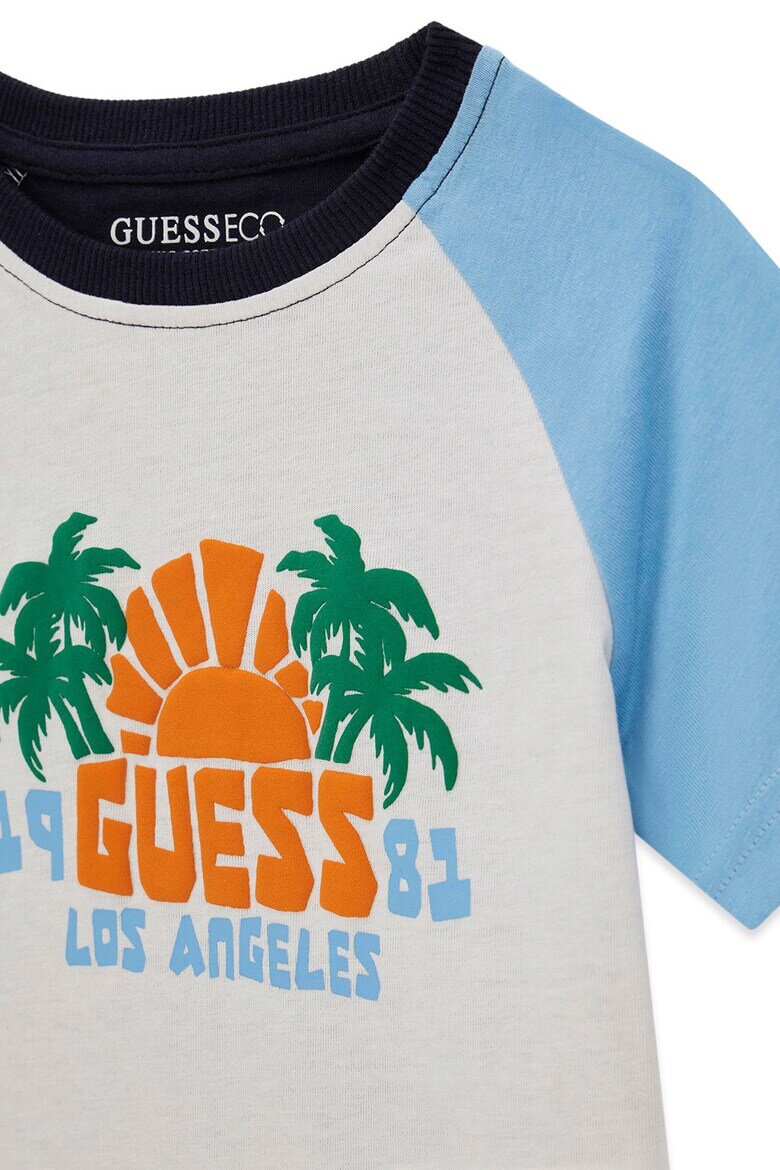GUESS KIDS Тениска и бермуди Мръснобял/Син