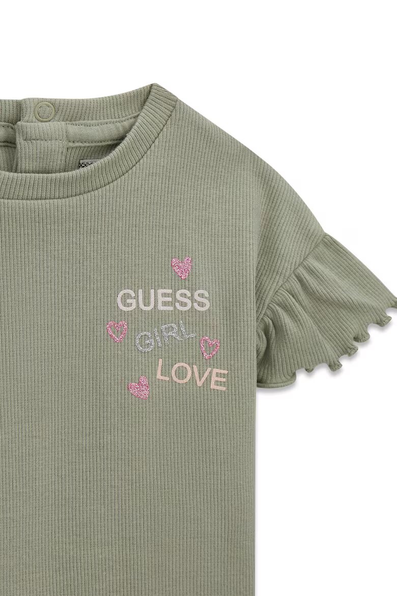 GUESS KIDS Тениска и къс панталон Бледозелен