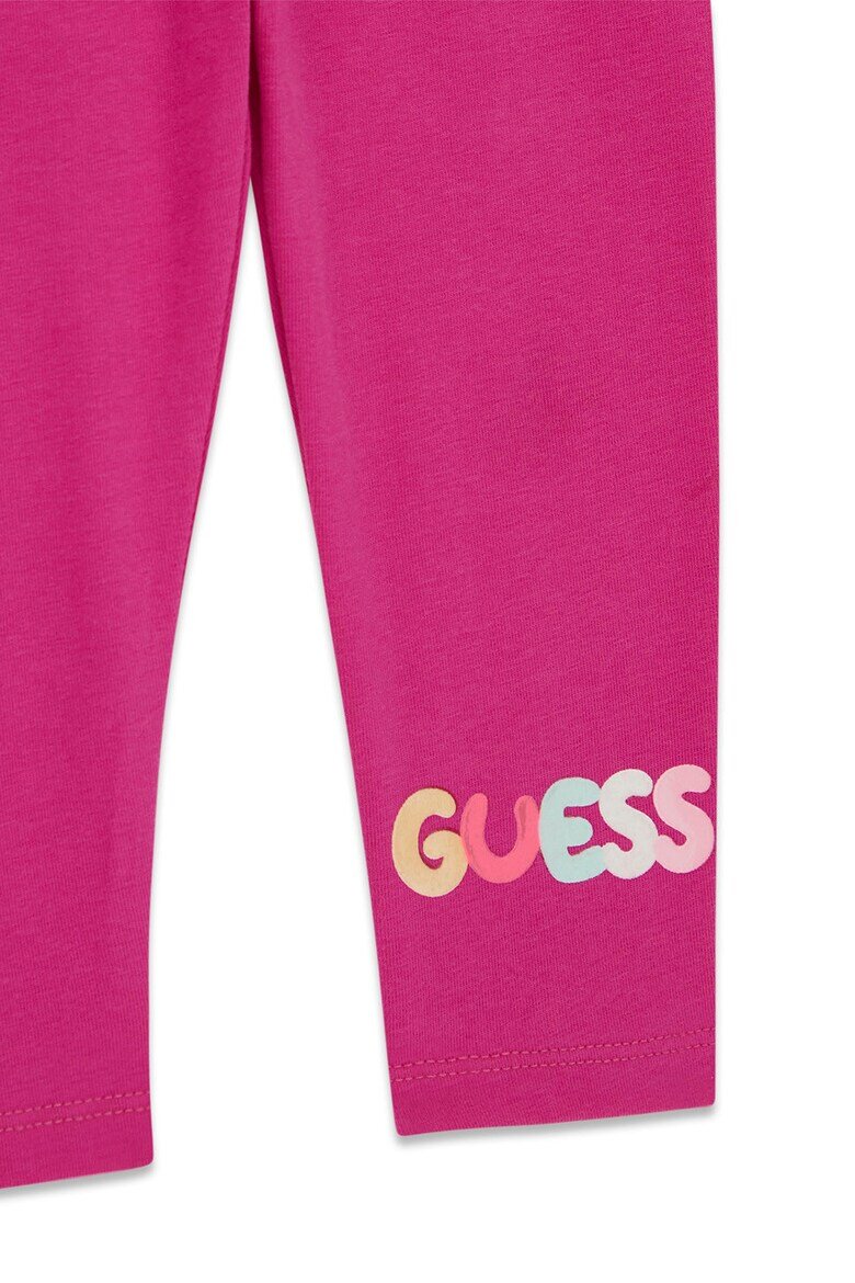 GUESS KIDS Тениска и клин Бял/Фуксия