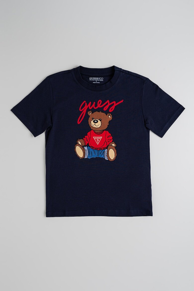 GUESS KIDS Тениска с графика Червен/Кафяв/Тъмносин