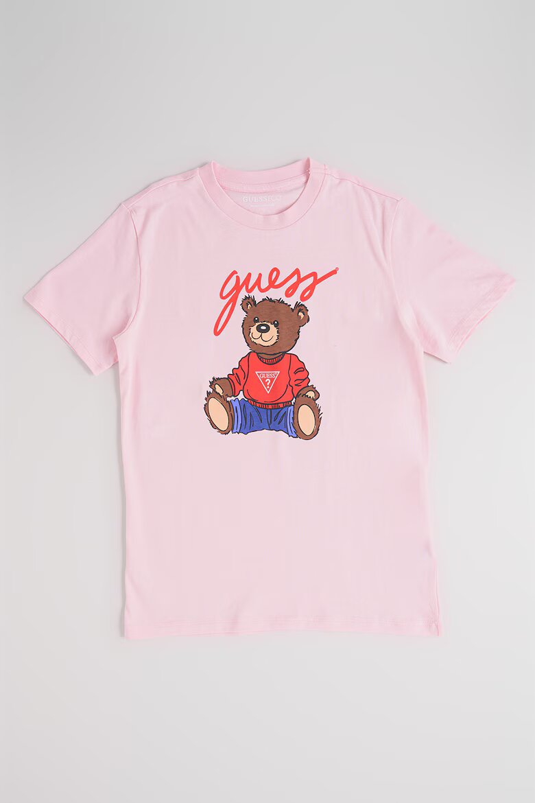 GUESS KIDS Тениска с графика Пастелнорозов