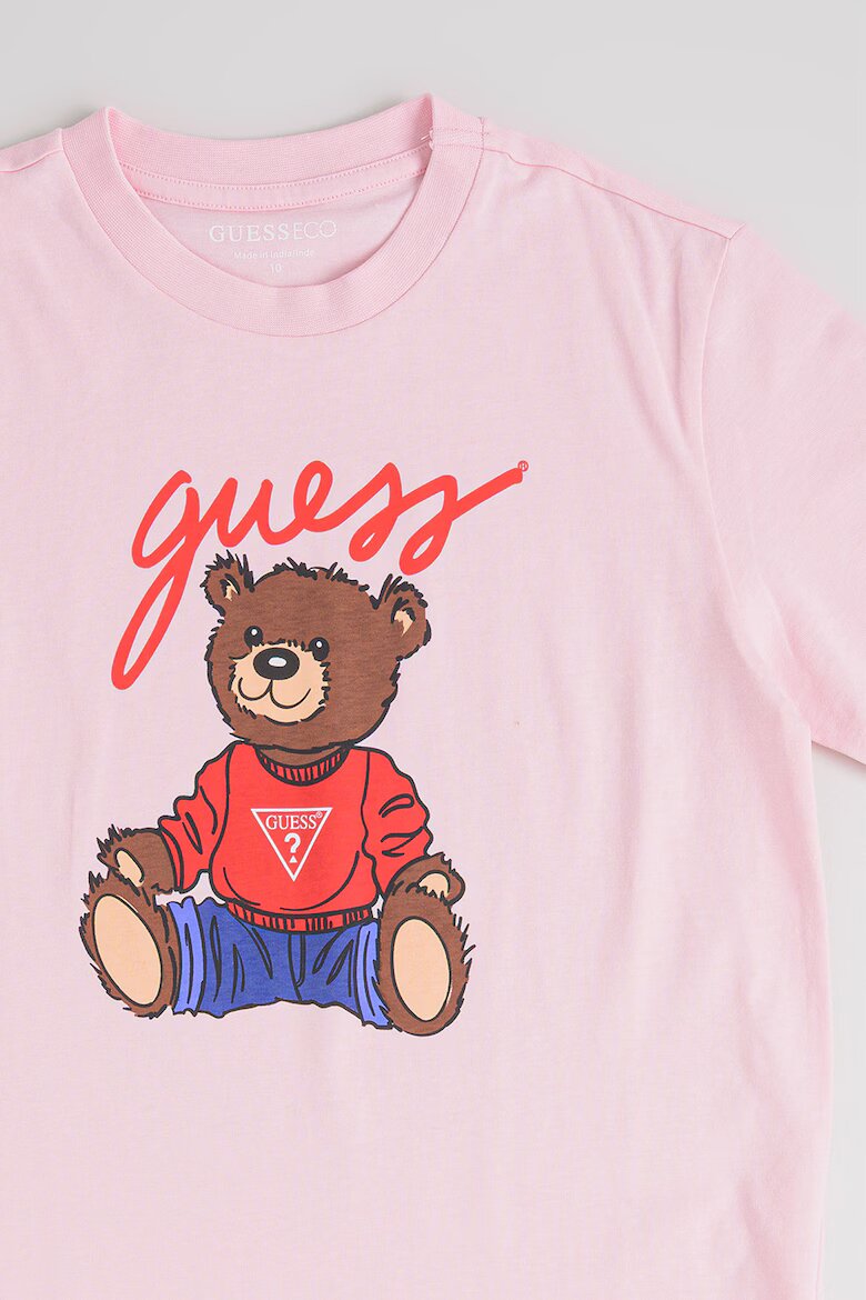 GUESS KIDS Тениска с графика Пастелнорозов