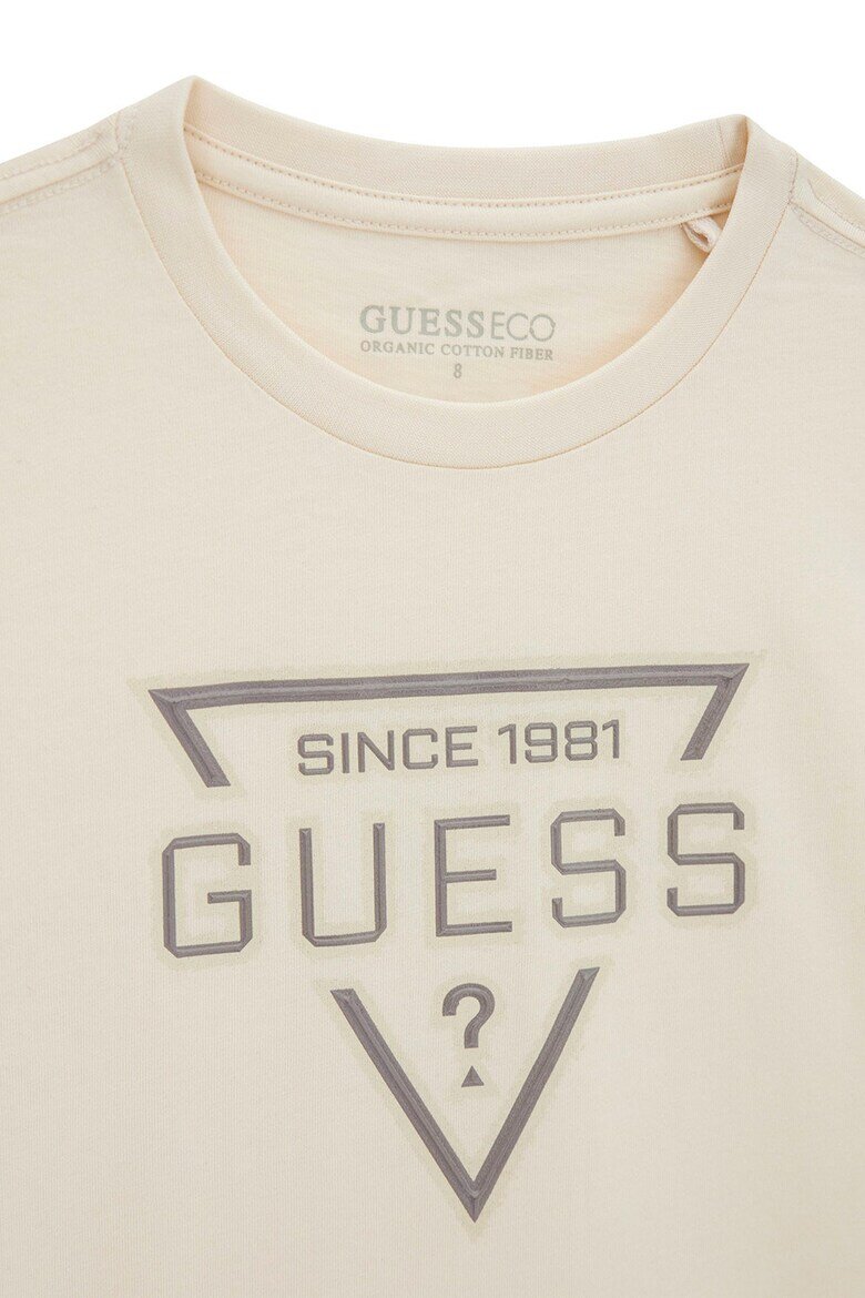 GUESS KIDS Тениска с лого Тъмнобежово