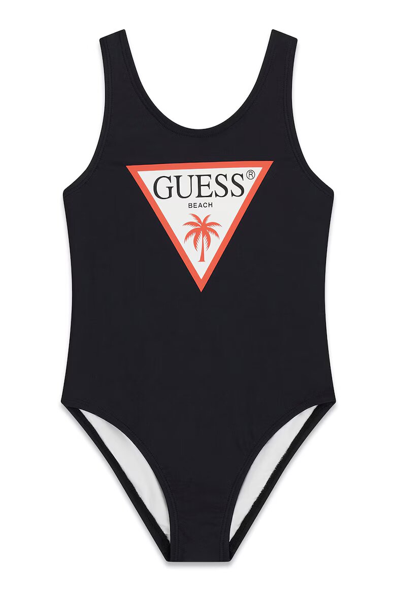 GUESS KIDS Цял бански с лого Черен
