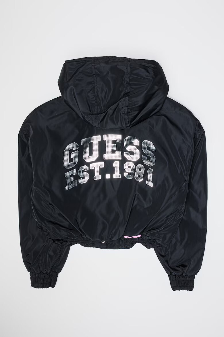GUESS KIDS Яке с качулка Черен
