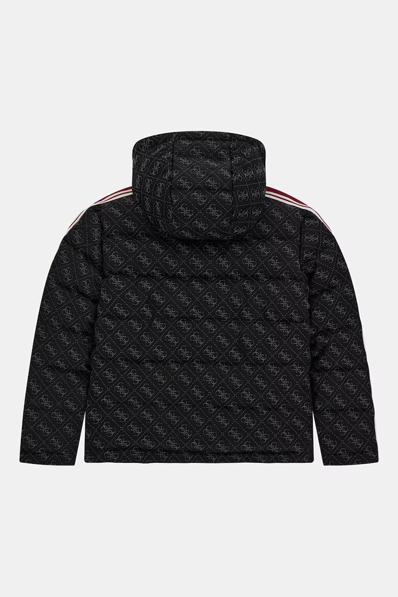 GUESS KIDS Яке с качулка и монограм Черен