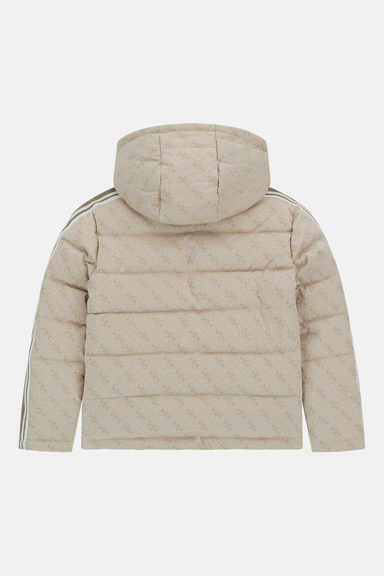 GUESS KIDS Яке с качулка и монограм Светло бежово