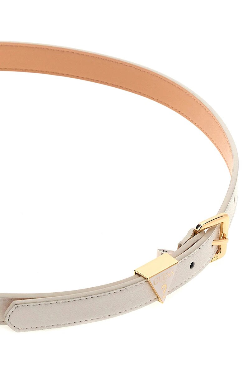 GUESS Колан Giully от еко кожа Мръснобял