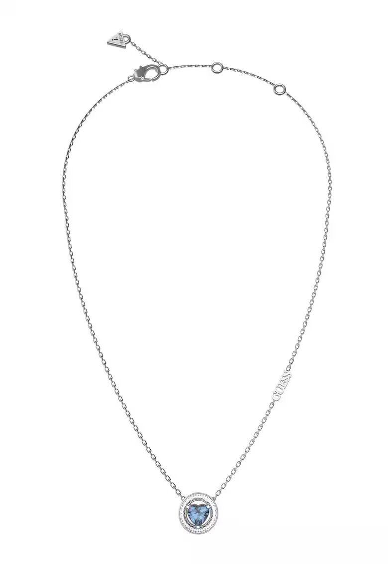 GUESS Колие от неръждаема стомана с циркони - Сребрист/Прозрачен