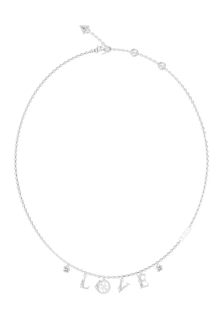 GUESS Колие от неръждаема стомана с висулки надпис