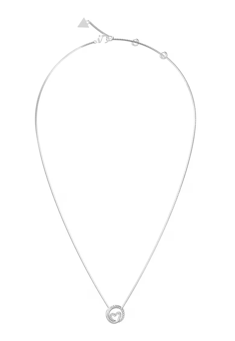 GUESS Колие от неръждаема стомана със седеф и кристали