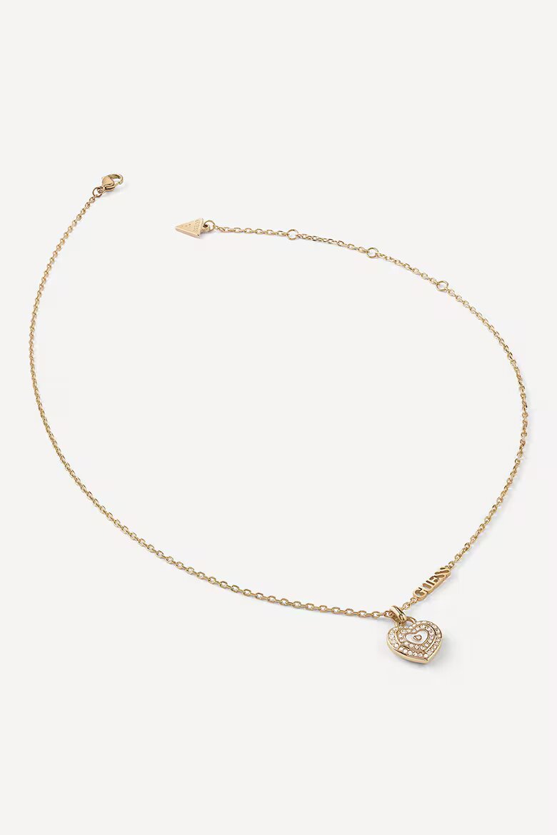 GUESS Колие с висулка във формата на сърце Златист