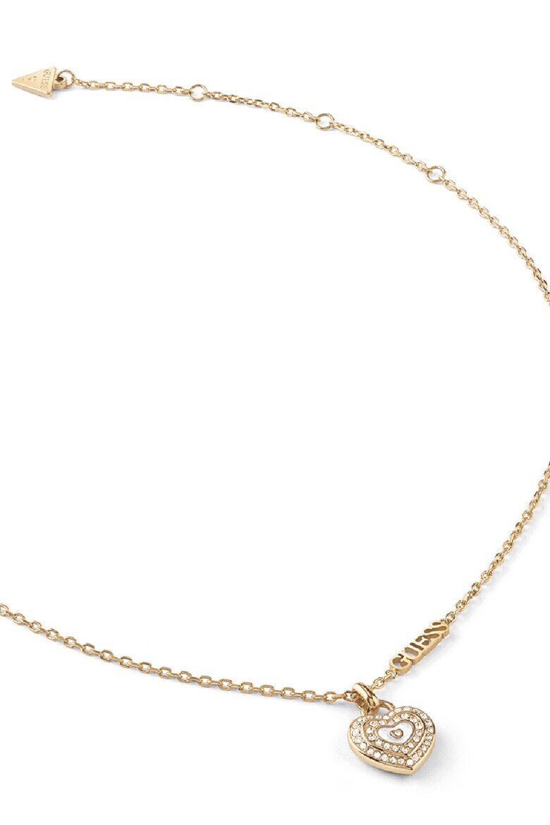 GUESS Колие с висулка във формата на сърце Златист