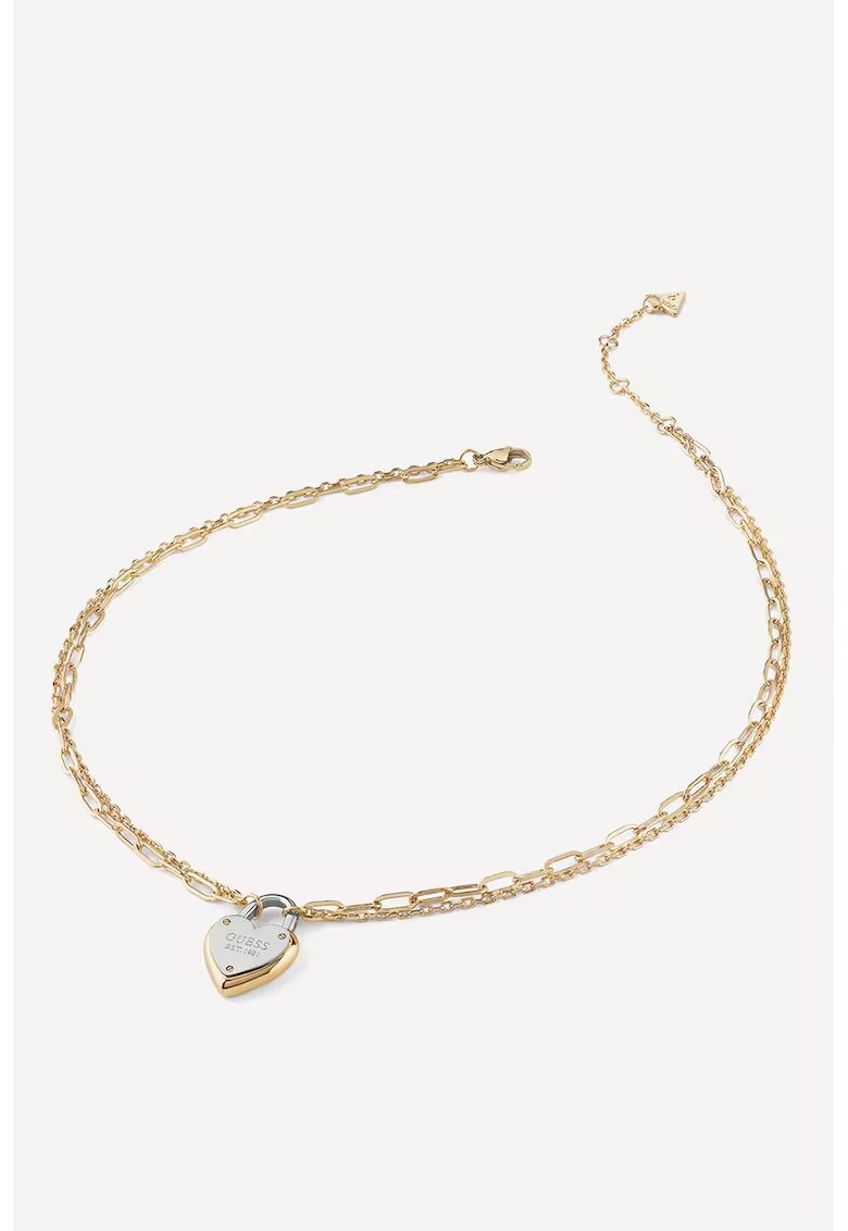 GUESS Колие-верижка със сърцевидна висулка