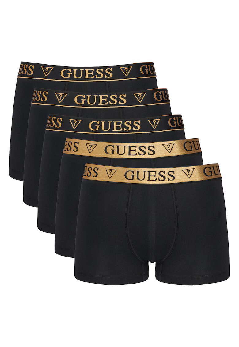 GUESS Комплект мъжки боксерки - Черен/Златист - 5 чифта