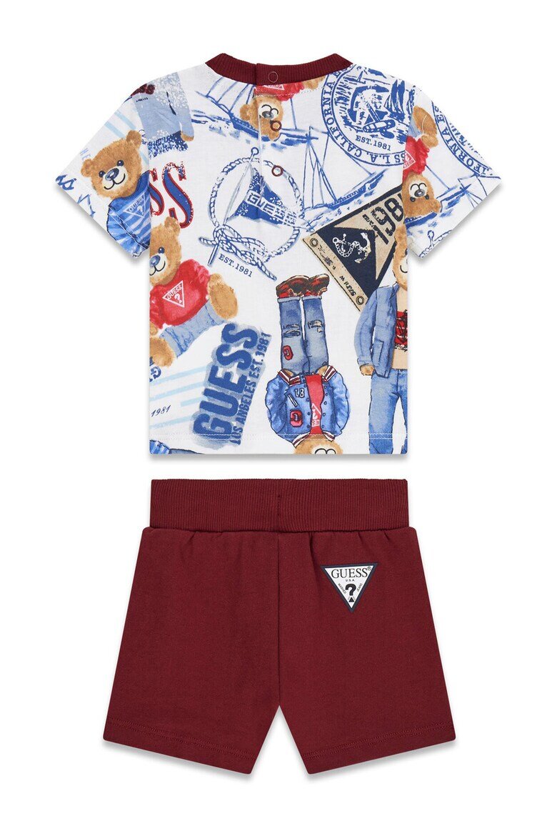 GUESS Комплект тениска+къси панталони за момчета памук Bordeaux