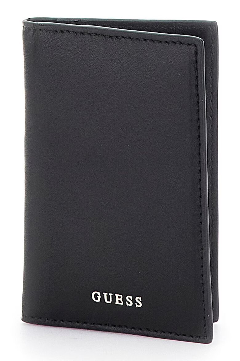 GUESS Кожен калъф за карти с лого