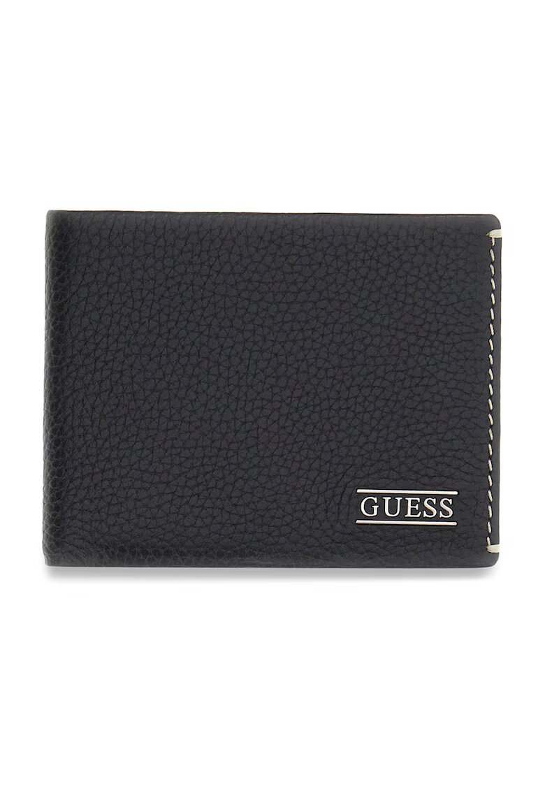 GUESS Кожен портфекл Boston с двойно прегъване - Черен