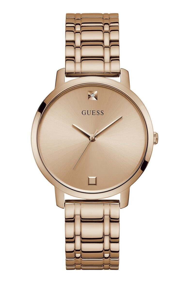 GUESS Кварцов часовник от неръждаема стомана с диамант