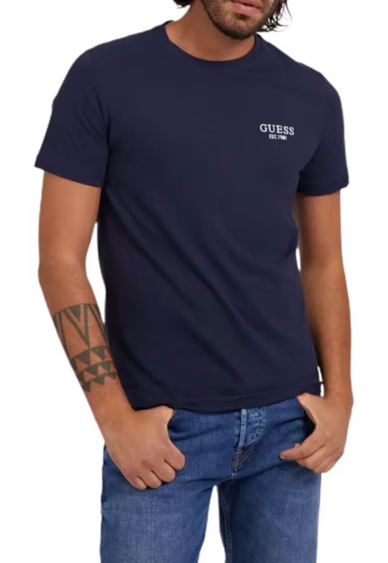 GUESS Мъжка тениска памук - 49854 - синя