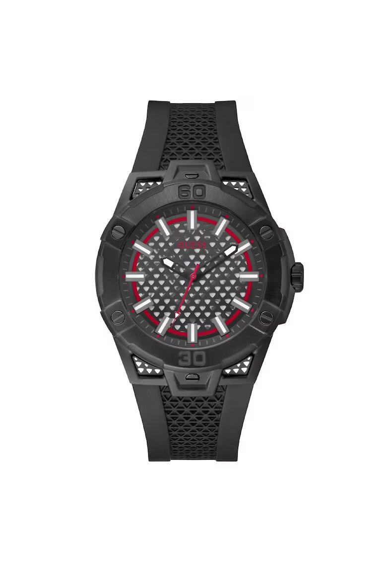GUESS Мъжки часовник GW0712G1 черен силикон 44 мм