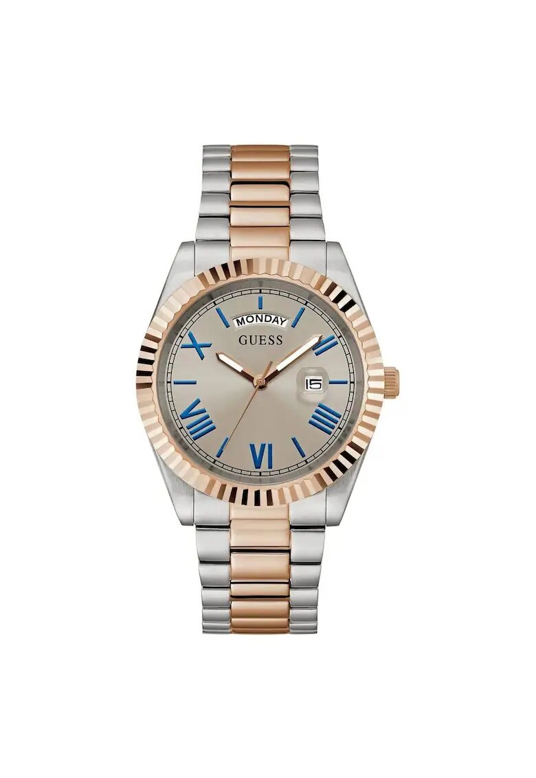 GUESS Мъжки часовник модел GW0265G13 - кварцов механизъм - 42 мм - сребрист цвят - стоманена каишка
