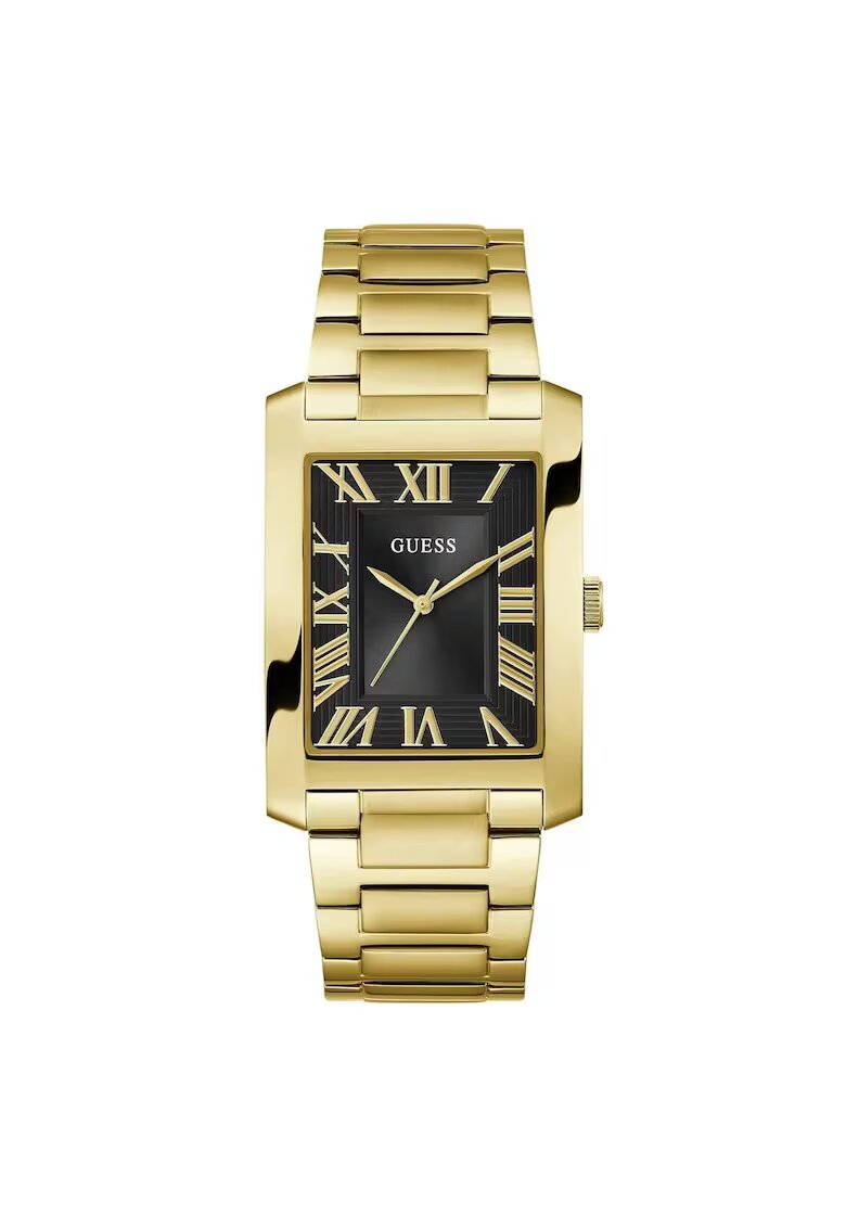 GUESS Мъжки часовник модел GW0896G2 - кварцов механизъм - черна кутия - златна стоманена каишка - 34 мм