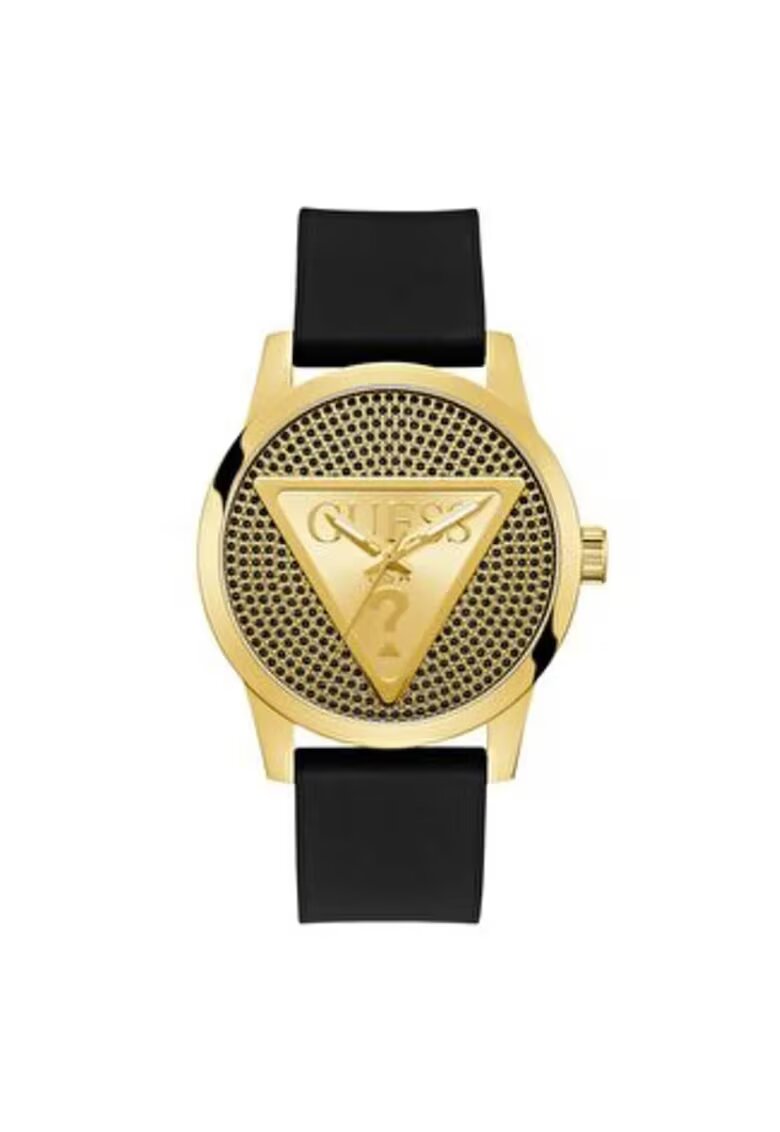 GUESS Мъжки часовник модел GW0916G1 - 44 мм - силиконова каишка - стоманен корпус - черен - водоустойчивост 5 ATM