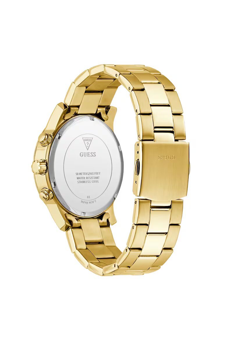 GUESS Мъжки часовник модел GW0917G2 корпус 44мм стоманена каишка златен цвят кварцов механизъм водоустойчивост 5 ATM